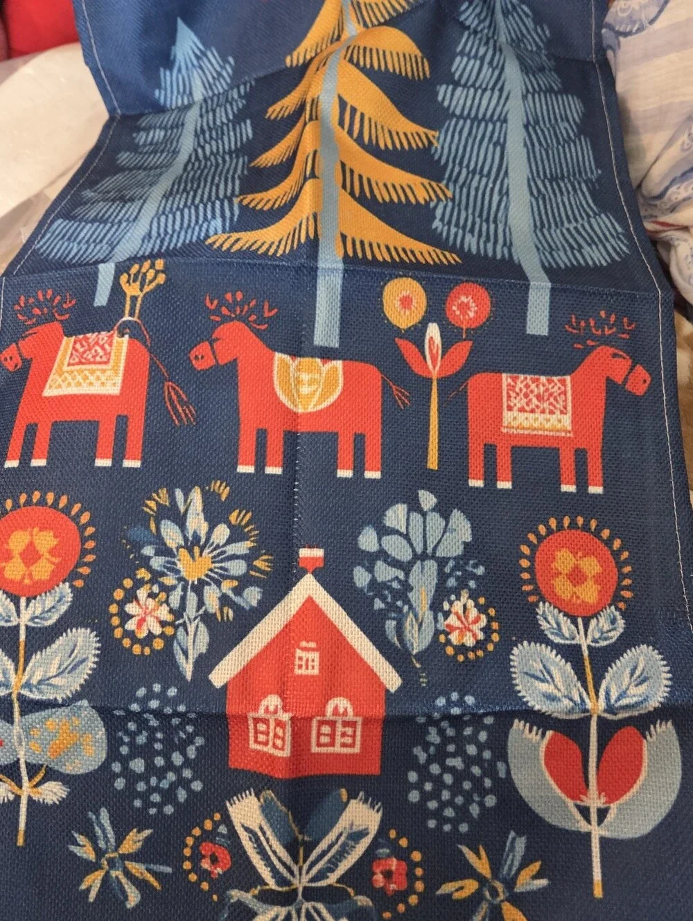 New Christmas Table Runner Dala Dalarna Horse Swedish Scandinavian Folk Art